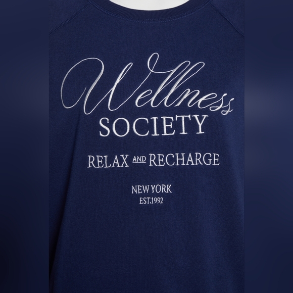 Wildfox “Wellness Society” Keely Raglan Sweatshirt – Size M – NWT - Picture 3 of 7